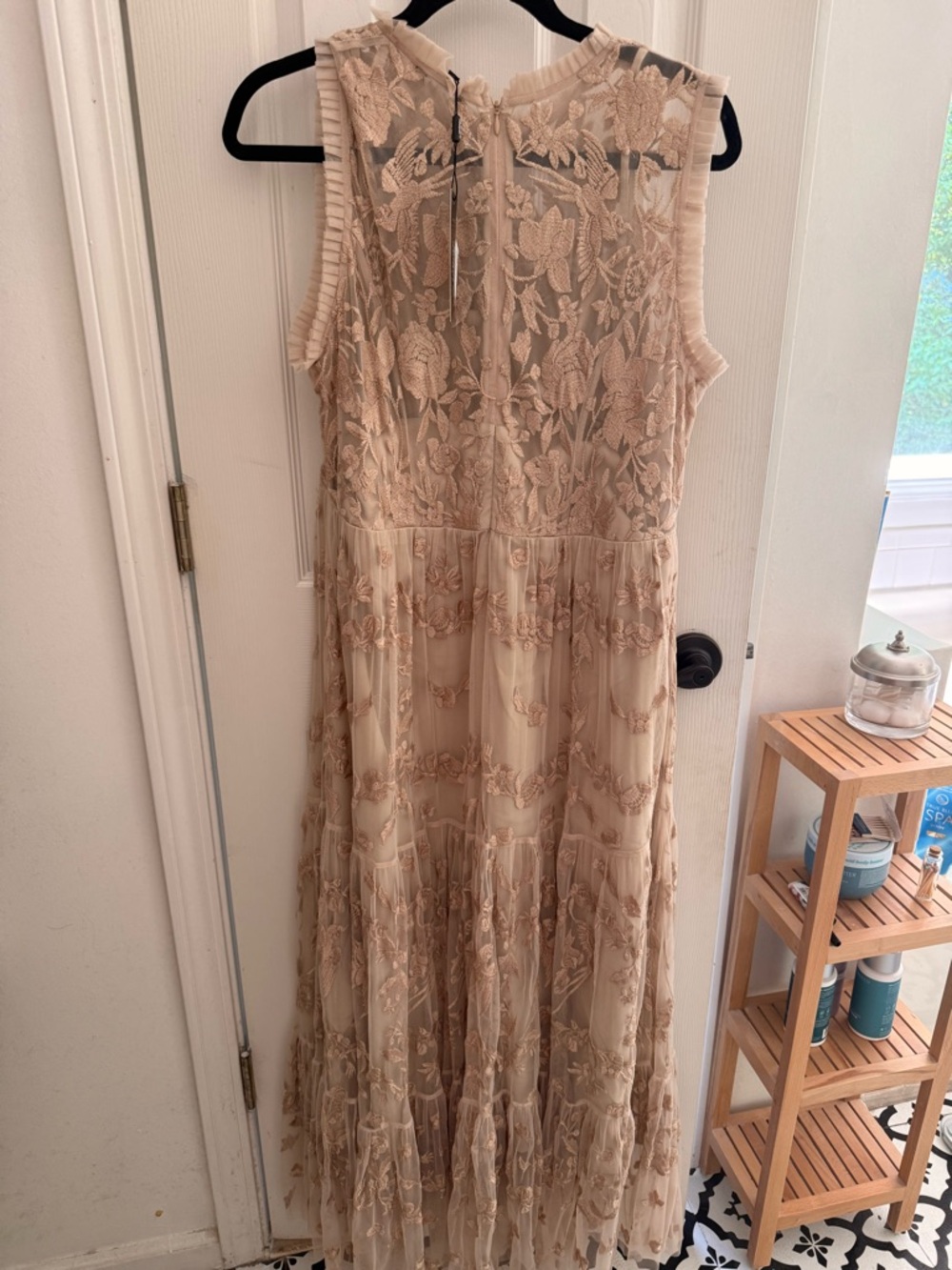 Sundance Cream Floral Lace Tiered Maxi Dress - Picture 2 of 4